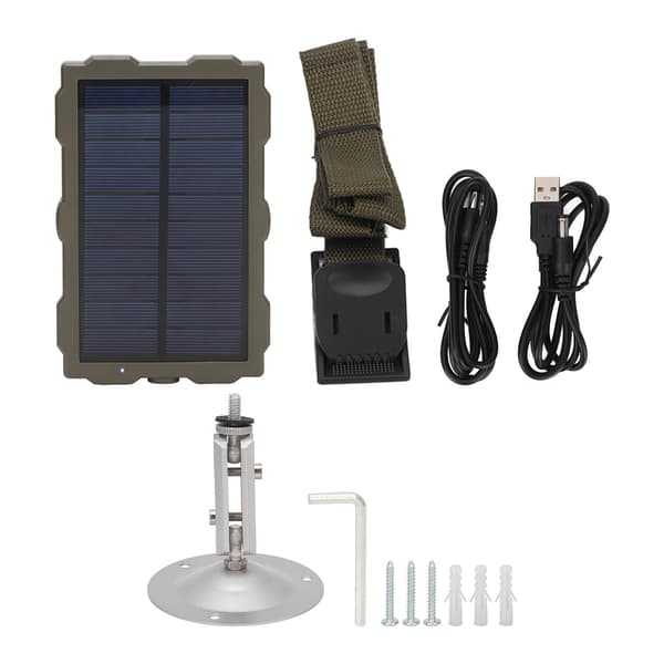Bærbart solcellepanel 6V 1.5W 1700mAh vanntett lader for utendørskamera monokrystallinsk