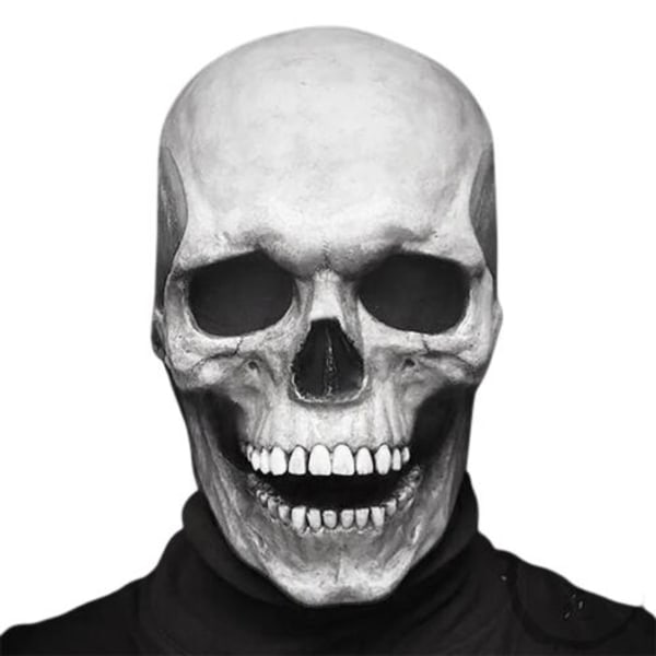 Halloween 2022 - Realistisk kranium - Lys/Mørk White one size