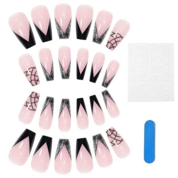 Magic Press-on Nails - Tryk på falske negle Pink
