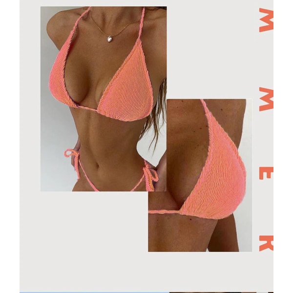 Push Up Triangle Bikini Dam Orange XL