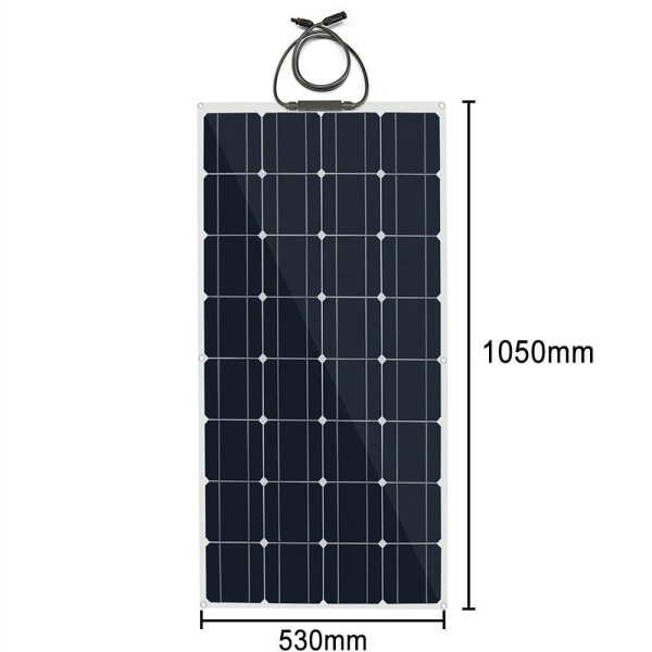 Solenergigenereringssystemer og fleksible solpaneler 100-800W Black 100w 2x panel + system