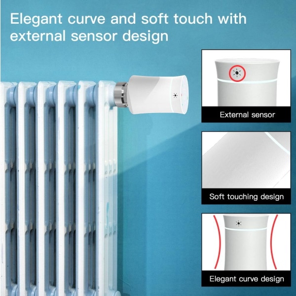 Älykäs ohjelmoitava termostaattilämpötilan lämmitin White Smart Programmable Thermostat (White