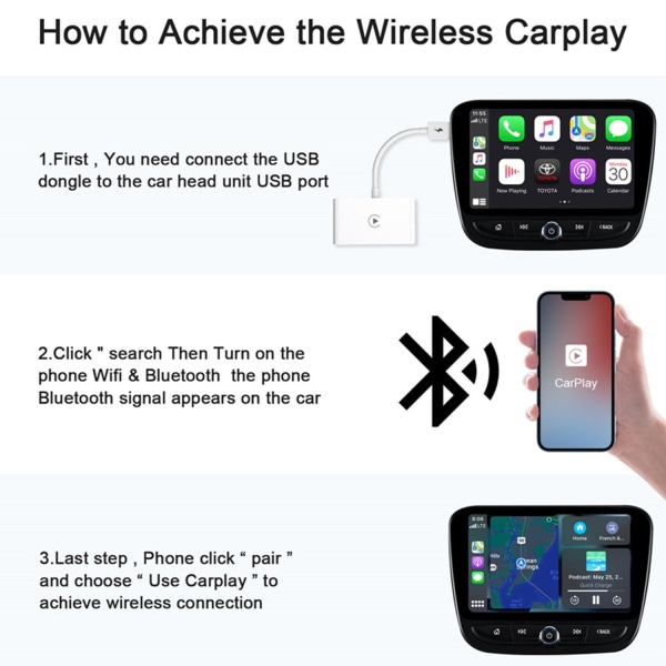 Carplay adapteri Applen tuotteille White