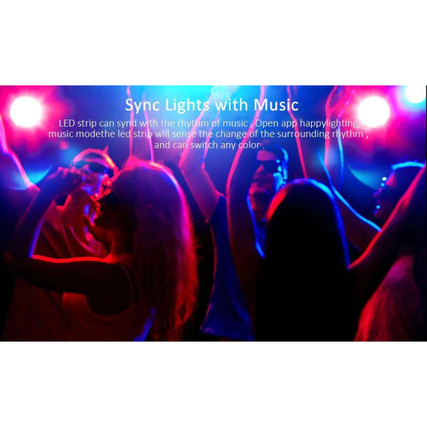 Smart LED lysstreng- app styret! MultiColor 2m bluetooth led strip
