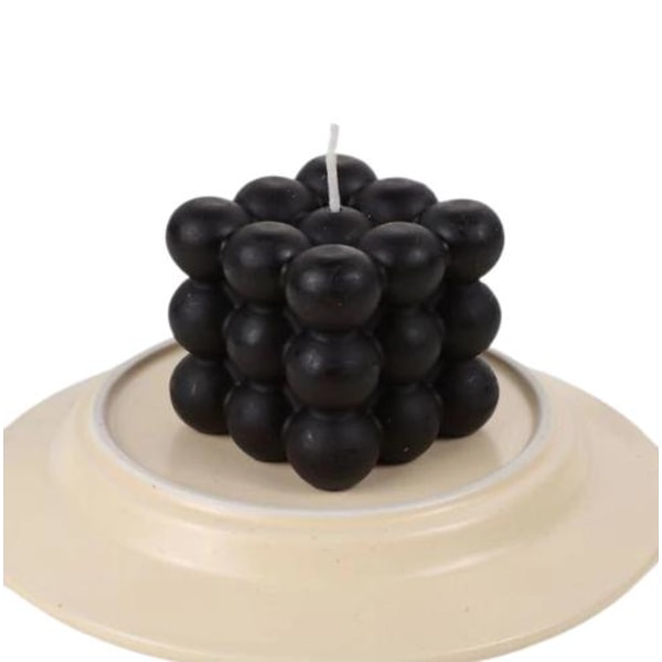 Håndlavet boblelys Black Black Bubble Candle Handmade