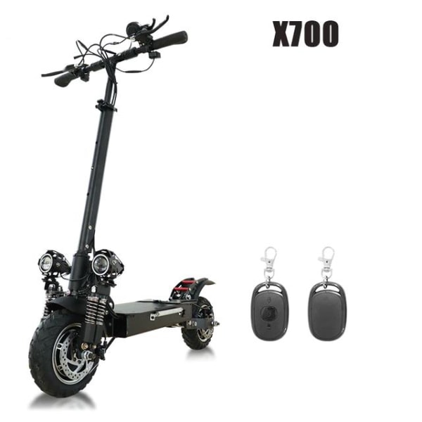 Kraftfull el scooter upp till 80 KM/H - OLIKA MODELLER Black X700 - 2600W - 48V 20AH - No seat