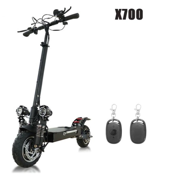 Kraftig elektrisk scooter 2600W - 60 KM/T Black X700 - 2600W - 48V 20AH - No seat