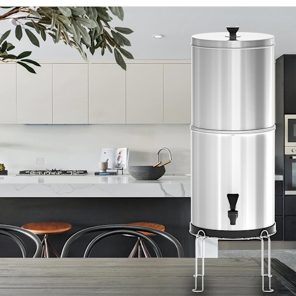 Bærbart gravitationsvandfilter Silver Style B 12L no stand