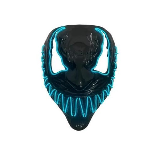 Halloween 2022 - Skremmende LED-maske - Flere farger Black one size