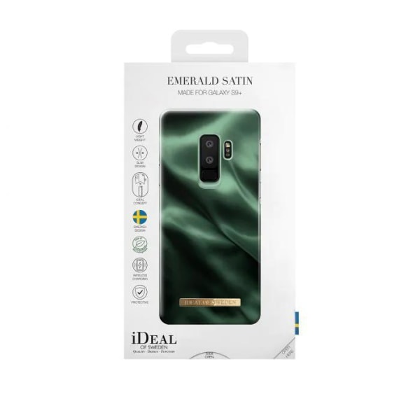 Ideal of Sweden Fashion Case Emerald Satin samsung s9+ Green Emerald Satin Galaxy S9+