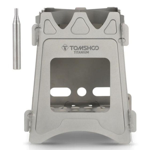 Tomshoo foldbar brændeovn i titanium MultiColor Type B