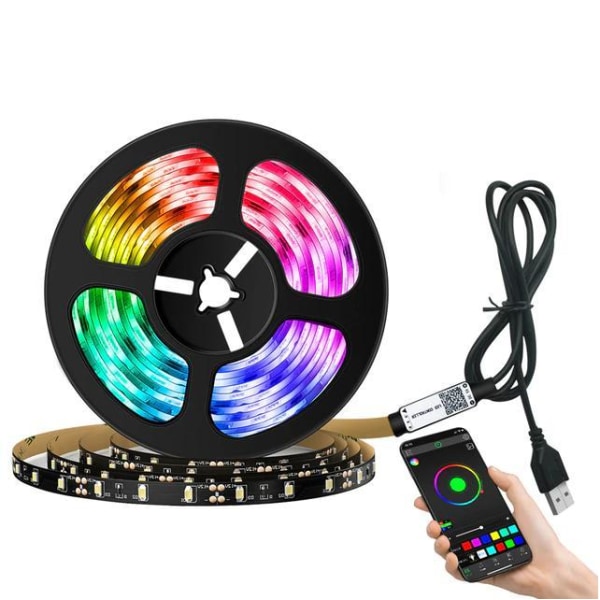 Smart LED lysstreng- app styret! MultiColor 3m bluetooth led strip