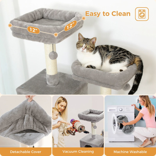 Cat Tower Lekeplass på flere nivåer Beige Beige