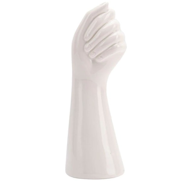 Keramik vase - hvid hånd White