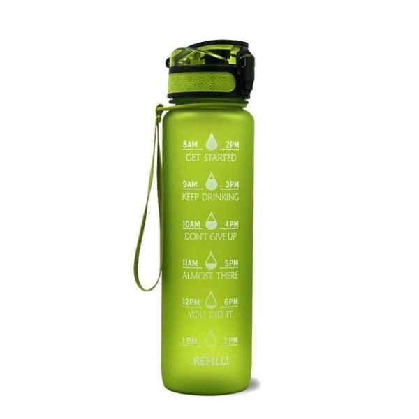 1L Sporvattenflaska - Motivation - Tidsmarkör - Utan BPA multifärg