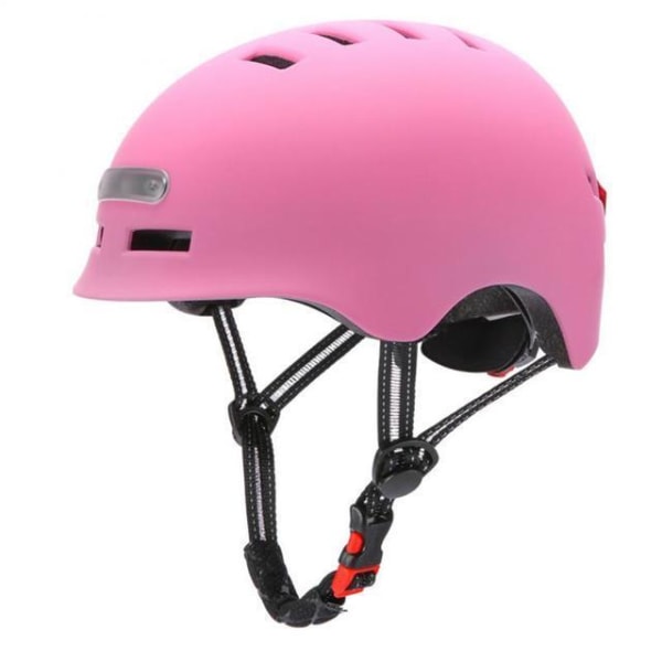 Sporty LED-hjelm til E-scooter/cykel Pink M