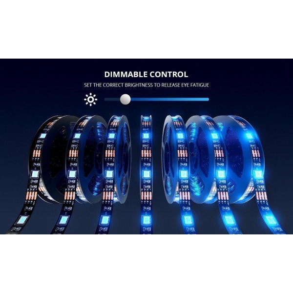 Smart LED lysstreng- app kontrollert! MultiColor 4m bluetooth led strip