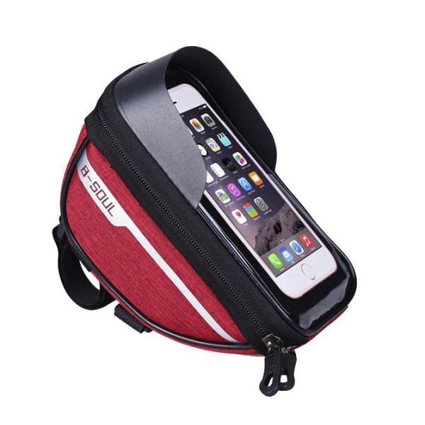 Vedenpitävä puhelinteline ja laukku pyörälle Red Red Portable Mobile Phone Bag