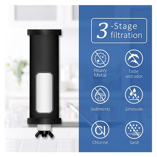 Bærbart gravitationsvandfilter Silver Style B 12L no stand