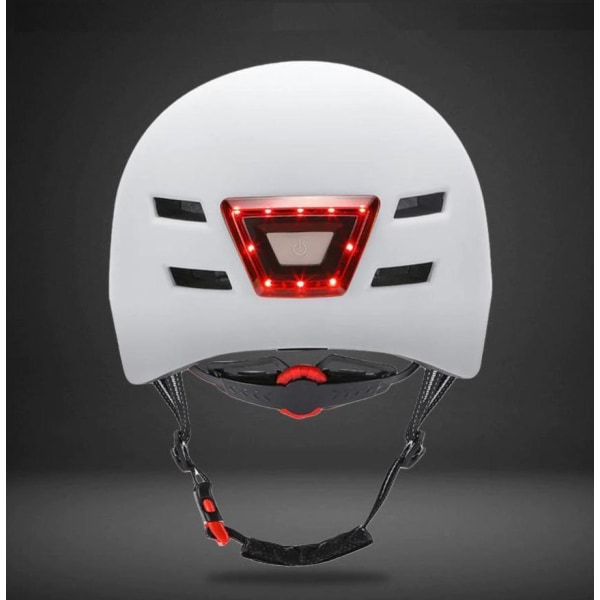 Sportig LED Hjälm för E-scooter/Cykel Pink L