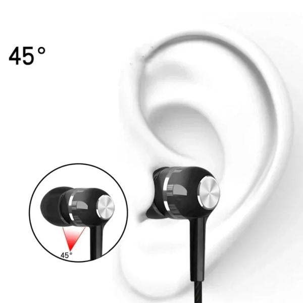 Premium In-Ear-hörlurar - Realistiskt ljud Black Black