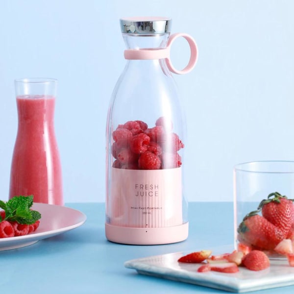 Elegant bärbar smoothie/juice blender Pink Pink (CR)