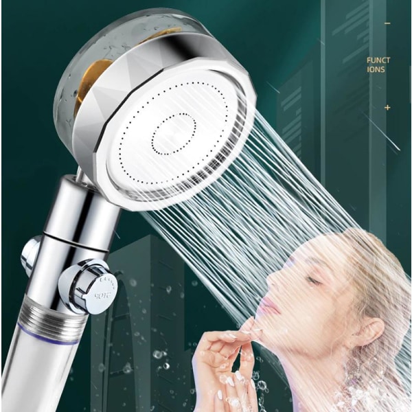 Högtrycksduschhuvud med propellerdesign Blue Shower Head Blue