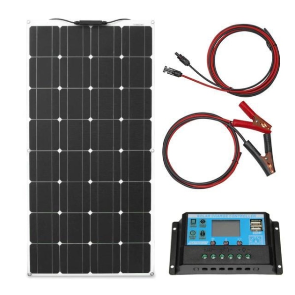 Solkraftsgenereringssystem och flexibla solpaneler 100-800W Black 100W panel