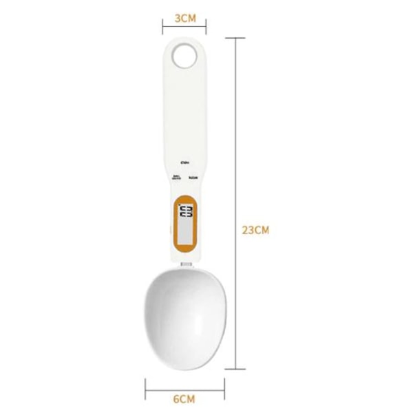 Digital spoon scale with LCD display White