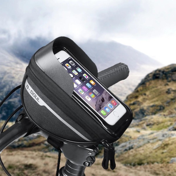 Vedenpitävä puhelinteline ja laukku pyörälle Red Red Portable Mobile Phone Bag