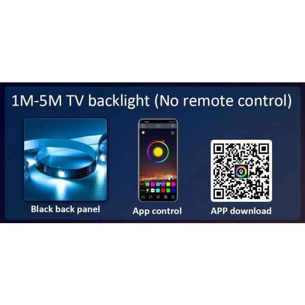 Smart LED lysstreng- app kontrollert! MultiColor 4m bluetooth led strip