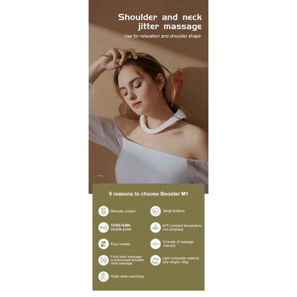 Elektrisk nakkemassasjeapparat White White Neck Massager