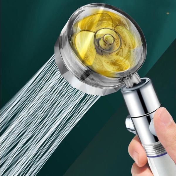 Højtryksbrusehoved med propeldesign Gold Shower Head Yellow