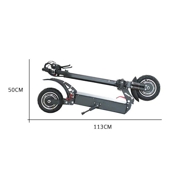 Kraftfull el scooter upp till 80 KM/H - OLIKA MODELLER Black X700 - 2600W - 48V 20AH - No seat