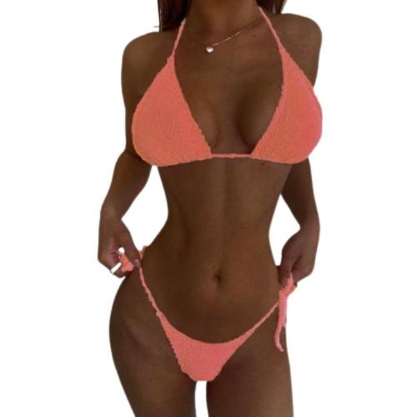 Push Up Triangel Bikini Dam Orange L