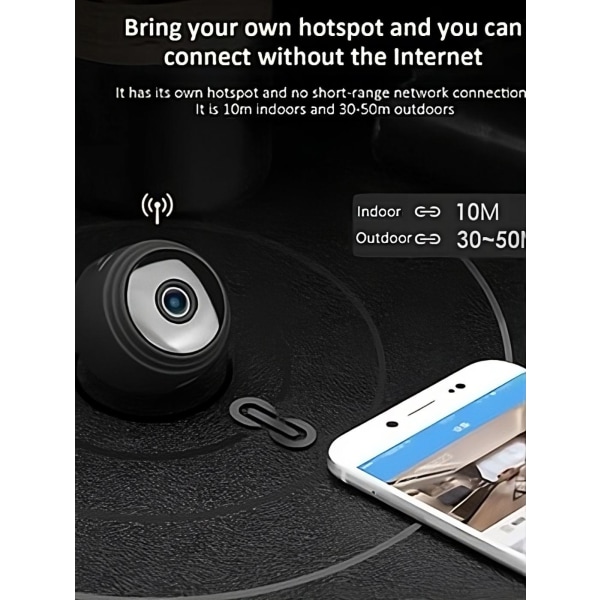 Ultimativ HD-overvågning: A9 WiFi-kamera Black No Night Vision