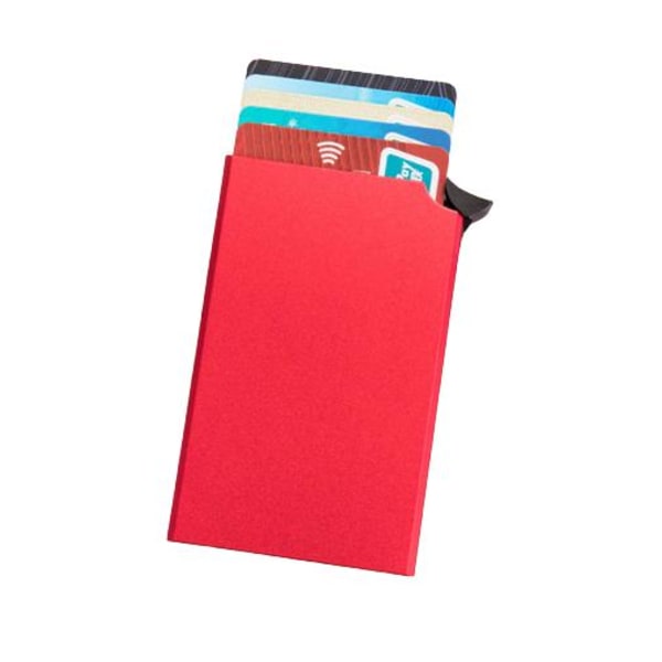 Stöldsäker kreditkortshållare i Aluminium Red Red