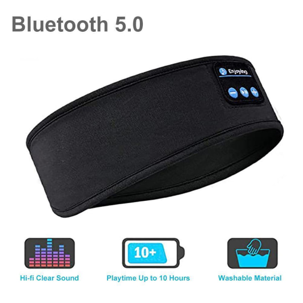 10-pack Trådlösa Bluetooth 5.0 Huvudband – Perfekt för B2B Svart