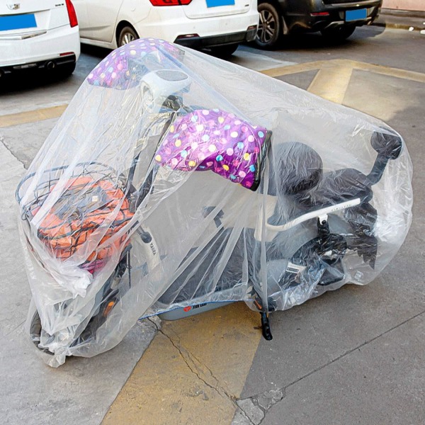 Vattentätt skydd för skoter, cykel och moped Transparent Waterproof Scooter Cover (L)