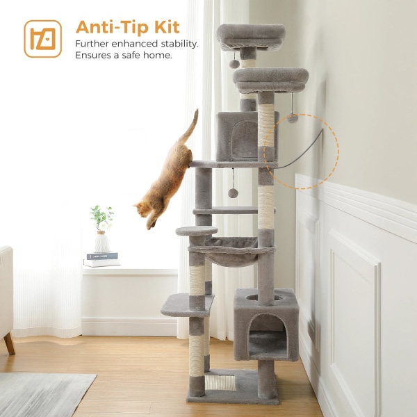 Monitasoinen Cat Tower -leikkikenttä Beige Beige