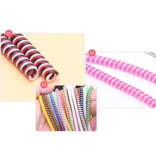 140 cm beskyttelse til opladere og ledninger Pink Phone Wire Cord  Protector (Pink)
