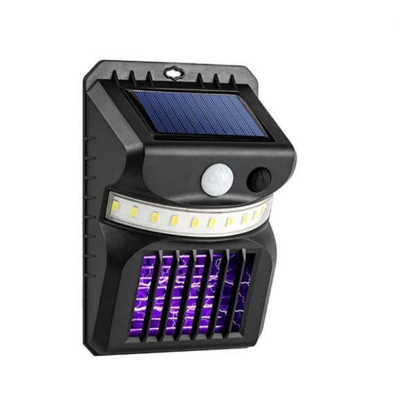 LED / UV Solcellelampe med bevægelsesdetektor Black LLB002029-A