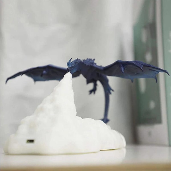3D-yövalo - lohikäärme Blue