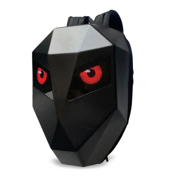 Black Knight ryggsäck med LED belyst skärm - vattentät Svart