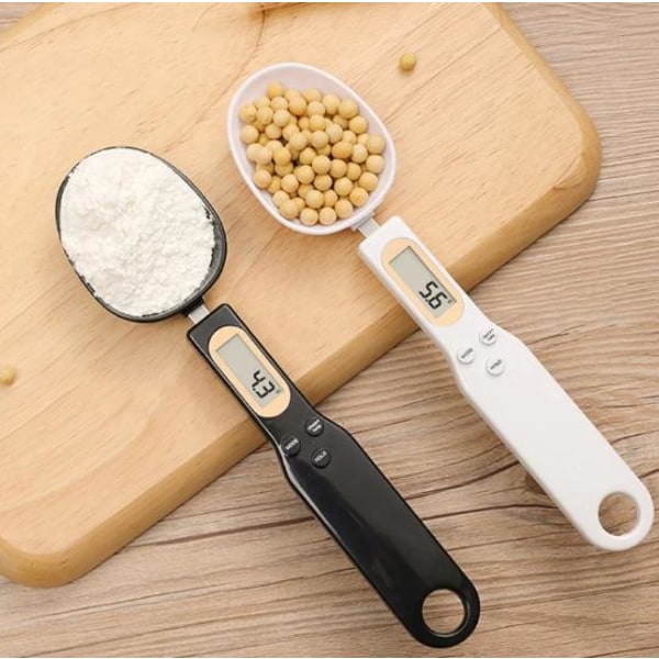 Digital spoon scale with LCD display White
