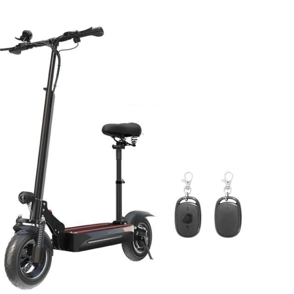 Kraftfull el scooter upp till 80 KM/H - OLIKA MODELLER Black X500 - 1000W - 48V 13AH - With seat