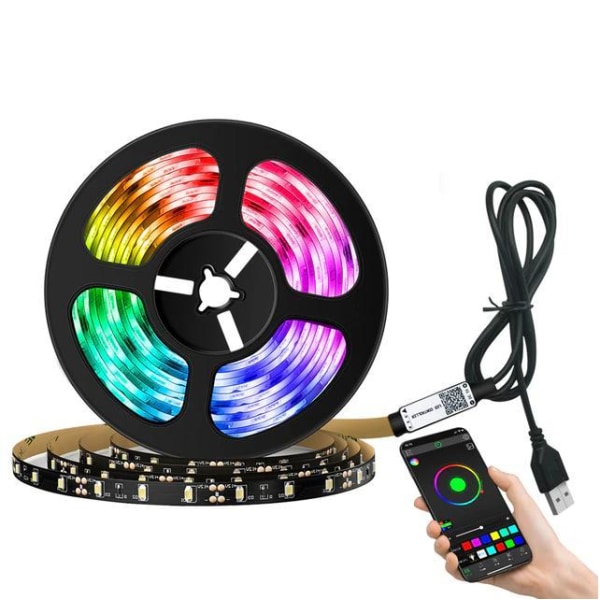 Smart LED lysstreng- app styret! MultiColor 2m bluetooth led strip