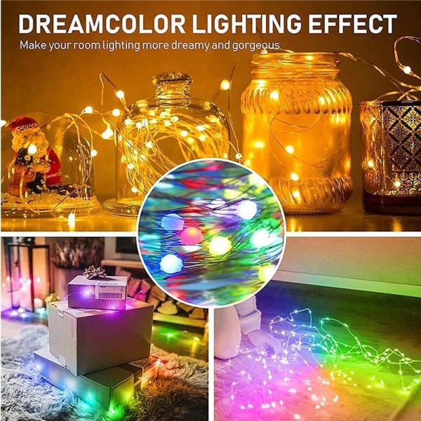 Bluetooth jouluvalo RGB USB Fairy Lights MultiColor 20m bluetooth led strip