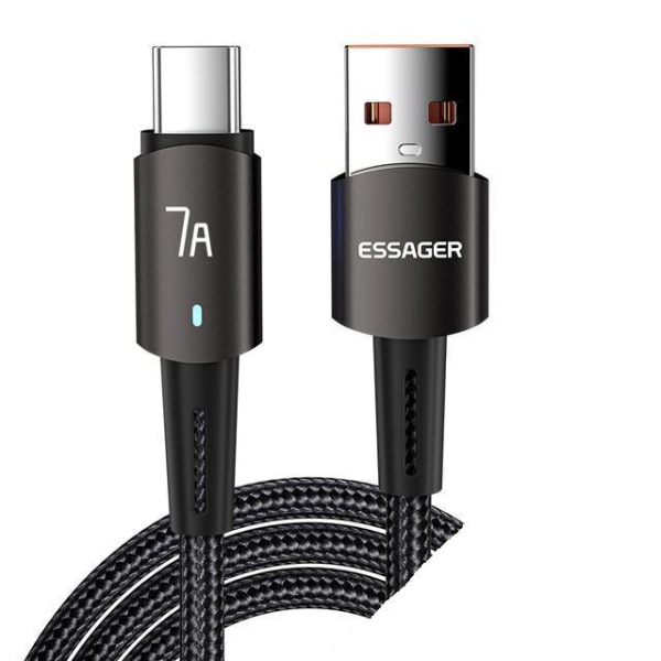USB-C 7A snabbladdningsdatakabel: Ström och hastighet Brown brown 2m cable