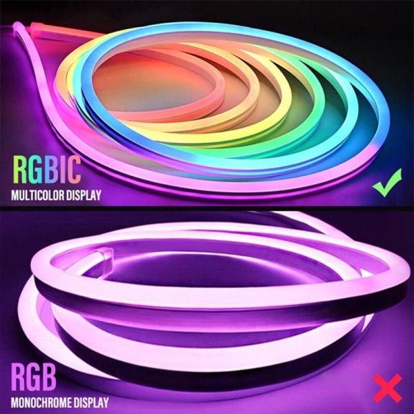 RGBIC-neonvalo ja neonköysivalo Multicolor